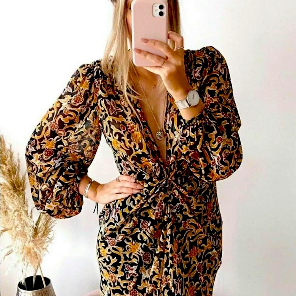 Zara Maxi dress long sleeves